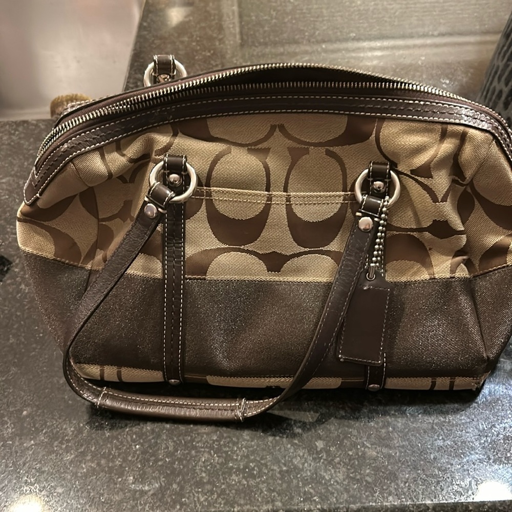 Coach Purse Handbag‎ Shoulder Bag EUC! Brown/Tan